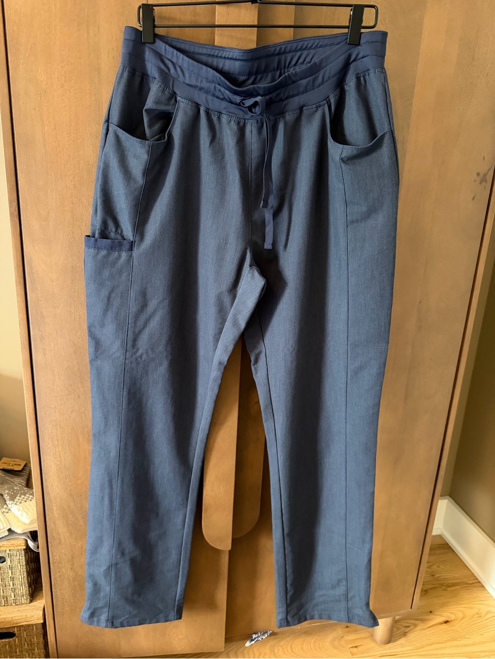 Matix Women's Straight Leg Drawstring Scrub Pants in Navy